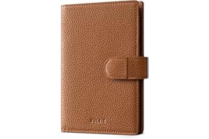 VULKIT Leather Passport Travel Wallet for 2 Passports Pocket Slim Double Passport Holder RFID Blocking with ID Window for Women or Men