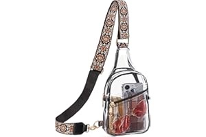 Telena Clear Bag for Stadium Events Clear Purses for Women Stadium Crossbody Fanny Pack Sling Bag