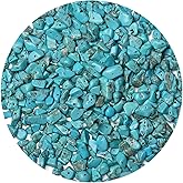 Natural Chip Stone Beads 450pcs Blue Turquoise Chips 5-8mm Irregular Healing Crystal Rocks Hole Drilled DIY Loose Gemstone Beads for Jewelry Making Bracelet Earrings Necklace Crafting