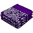 EVERY-VILLE Where EVERYone is Welcome Classic Paisley Bandanas - 3 Pack Gift Set, 100% Cotton, 22x22 Inches