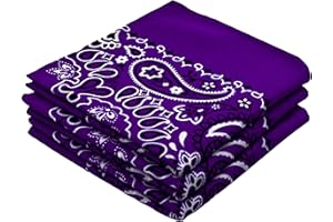 EVERY-VILLE Where EVERYone is Welcome Classic Paisley Bandanas - 3 Pack Gift Set, 100% Cotton, 22x22 Inches