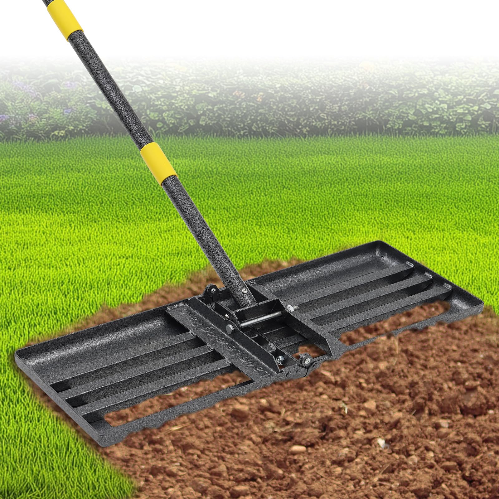 Heavy-Duty Lawn Leveling Rake 27x10 with
