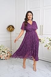 SCOMCHIC Womens Plus Size Wedding Guest Dress