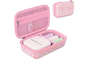 Perfcaze Portable Sticker Printer Case Compatible with Memoking T02, Phomemo M02 / M02S / M02 Pro, Nelko PM230, Anycash, Ponek Mini Pocket Printer, Label Maker Sticker Paper Storage Case