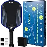 Upgraded Pickleball Paddles Set of 2 or Single Paddle &ndash; R&sup2; Koda USAPA Approved Fiberglass Surface / T700 Raw Carbon Fiber Pickleball Rackets Set for Men &amp; Women