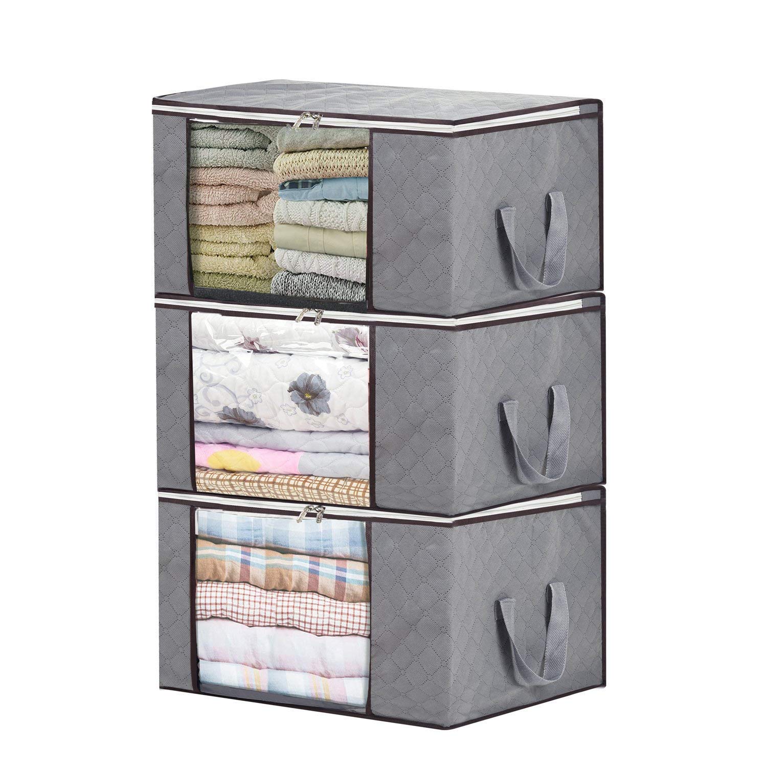 Storage Bag Organizers, Large Clear Window & Carry Handles,...