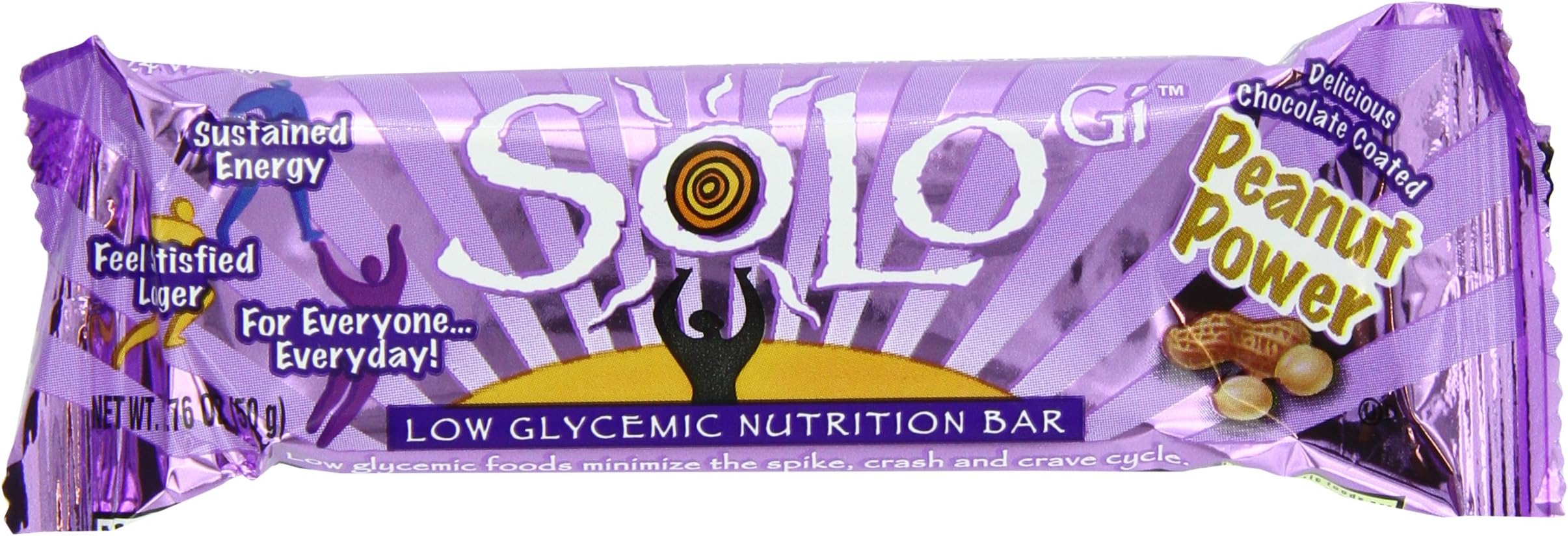 SoLo Gi Bars, Peanut Power, 12 - 1.76-Ounce Bars