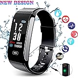 andmei Fitness Armband HR mit Pulsmesser, Aktivitätstracker Fitness Tracker Blutdruck