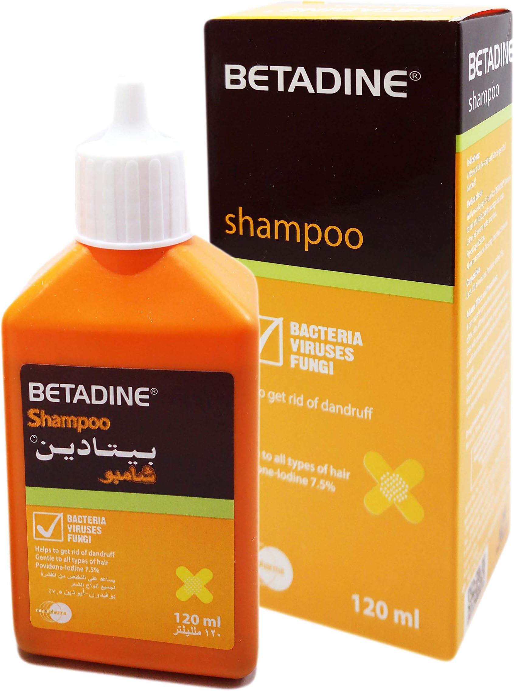 BETADINE Shampoo Dandruff Scalp Care for All Hair Types (1 Pack / 120 ml)