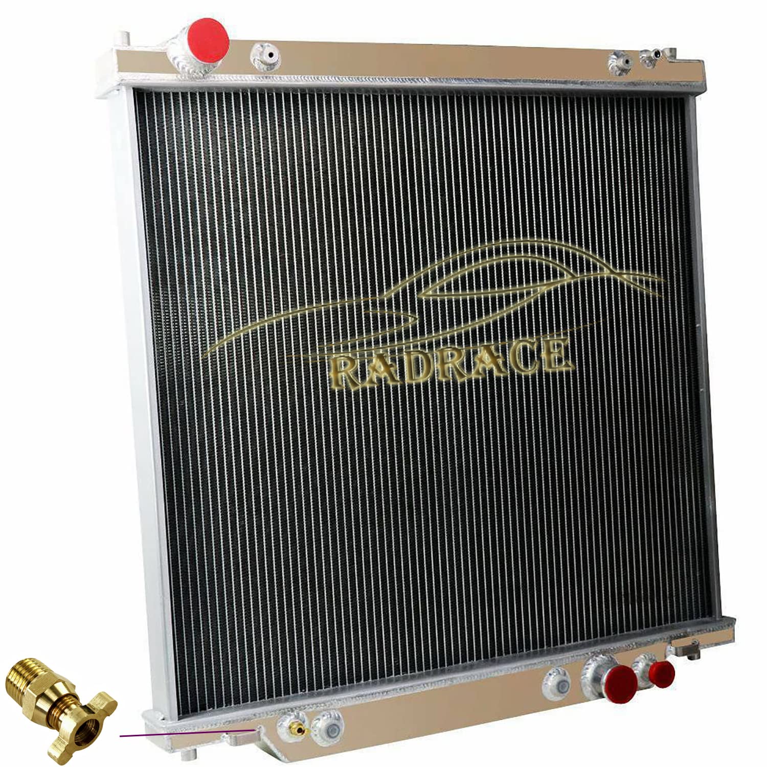 Photo 1 of RadRace 2 Row Core Radiator For 1999-2005 2000 2001 Ford F250 F350 F450 Super Duty 6.8L 7.3L Powerstroke Radiators Full Aluminum Downflow Radiador 2002 2003 2004 99 01 02 03 04 05 Radiadors