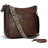 HESHE Leather Purses for Women Crossbody Bag Medium Shoulder Bags with Guitar Strap Satchel Travel Cross Body Purse | Leather, Purses, Medium, with Guitar Strap, Travel, Cross Body Purse