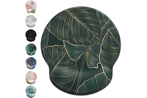 SIXLOVEM SixM Mouse Pad Wrist Support Ergonomic,Mouse Pad with Wrist Rest, Comfortable Computer Mouse Pad Gel for Laptop, Pain Relief Mousepad with Non-Slip PU Base (Banana Palm)