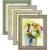 LUCKYLIFE 5x7 Picture Frame Set of 4, Rustic Farmhouse Picture Frames for Table or Wall Hanging