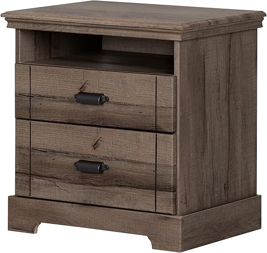Amazon Com South Shore Avilla 2 Drawer Nightstand Fall Oak Furniture Decor