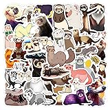 55Pcs Ferret Stickers Waterproof Vinyl Decals for