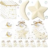 Swiffen 24 Sets Ramadan Gift Moon Star Soaps Handmade Eid Mubarak Party Favors Gifts Bulk with Organza Bags and Hang Tag Card for Islamic Muslim Eid Festival Baby Shower Wedding Birthday Party Favors
