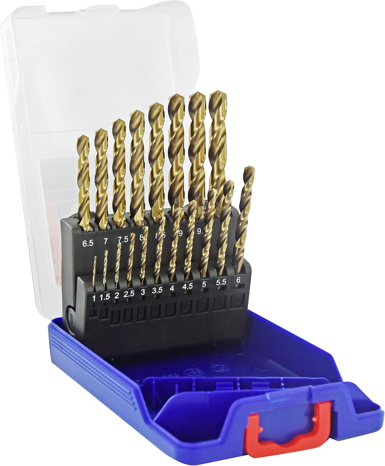 TIVOLY 11455070015 - Case E TC 19 HSS Metal Drill Bits E5 diameter 1>10 mm x1/2, 1-10 x 0.5