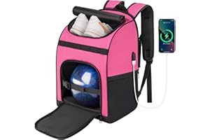 Ciihars Bowling Backpack, Single Bowling Ball Bag with Shoe Bag Up to Size 16, Bowling Accessories Gifts for Bowling Lovers,Bowling Bag with Padded Ball Holder