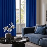 Deconovo Thermal Insulated Blackout Curtains Eyelet 2 Panels Royal Blue 42 x 54 view 3