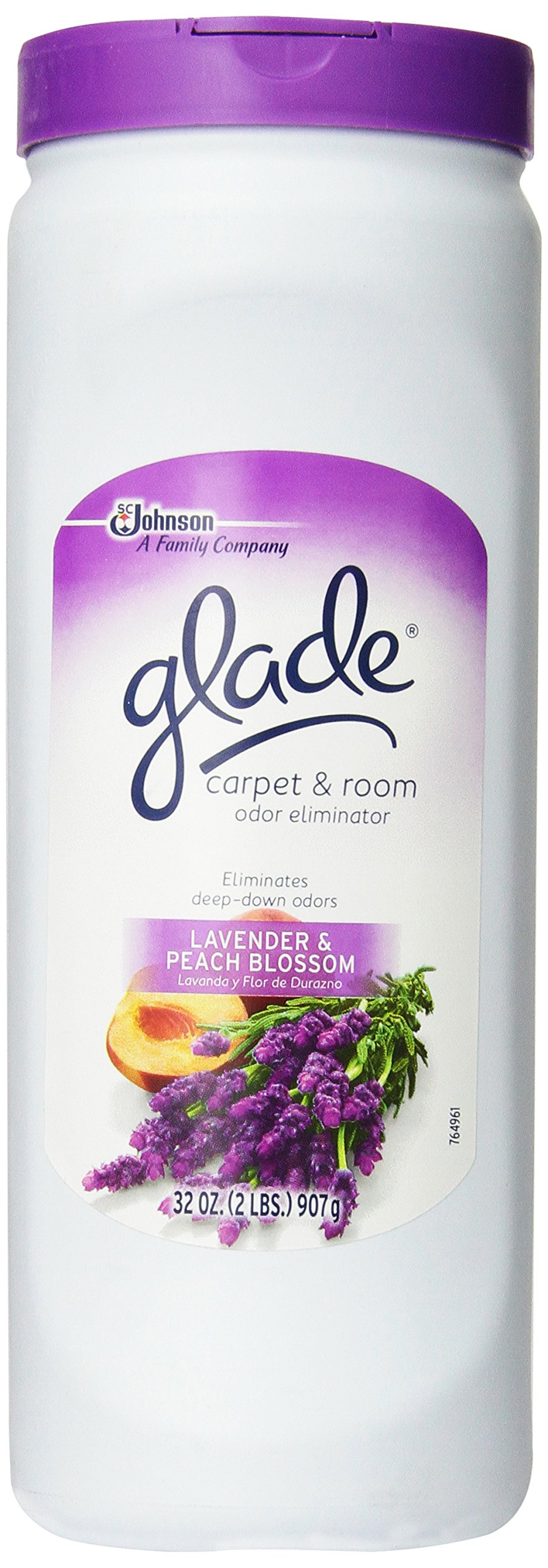 Glade Carpet and Room Refresher, Deodorizer for Home, Pets, and Smoke, Lavender and Peach Blossom, 32 Oz, Pack of 1