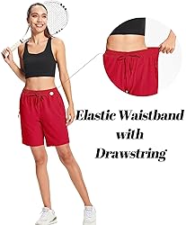 MAGCOMSEN Womens Hiking Shorts with Elastic