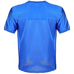 Aumudle Men Blank Plain Football Jersey Practice