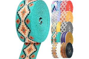 YOGHAVRS Nylon Webbing 1.5 Inch Printed Nylon Webbing Strap 3.3 10 Yards Multicolor Heavy Duty Thicken Webbing Ribbon Strapping for Backpack Bags, Seatbelt,Clothing Sewing, DIY Crafts & Projects Supplies