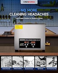 CREWORKS Ultrasonic Cleaner with Heater and