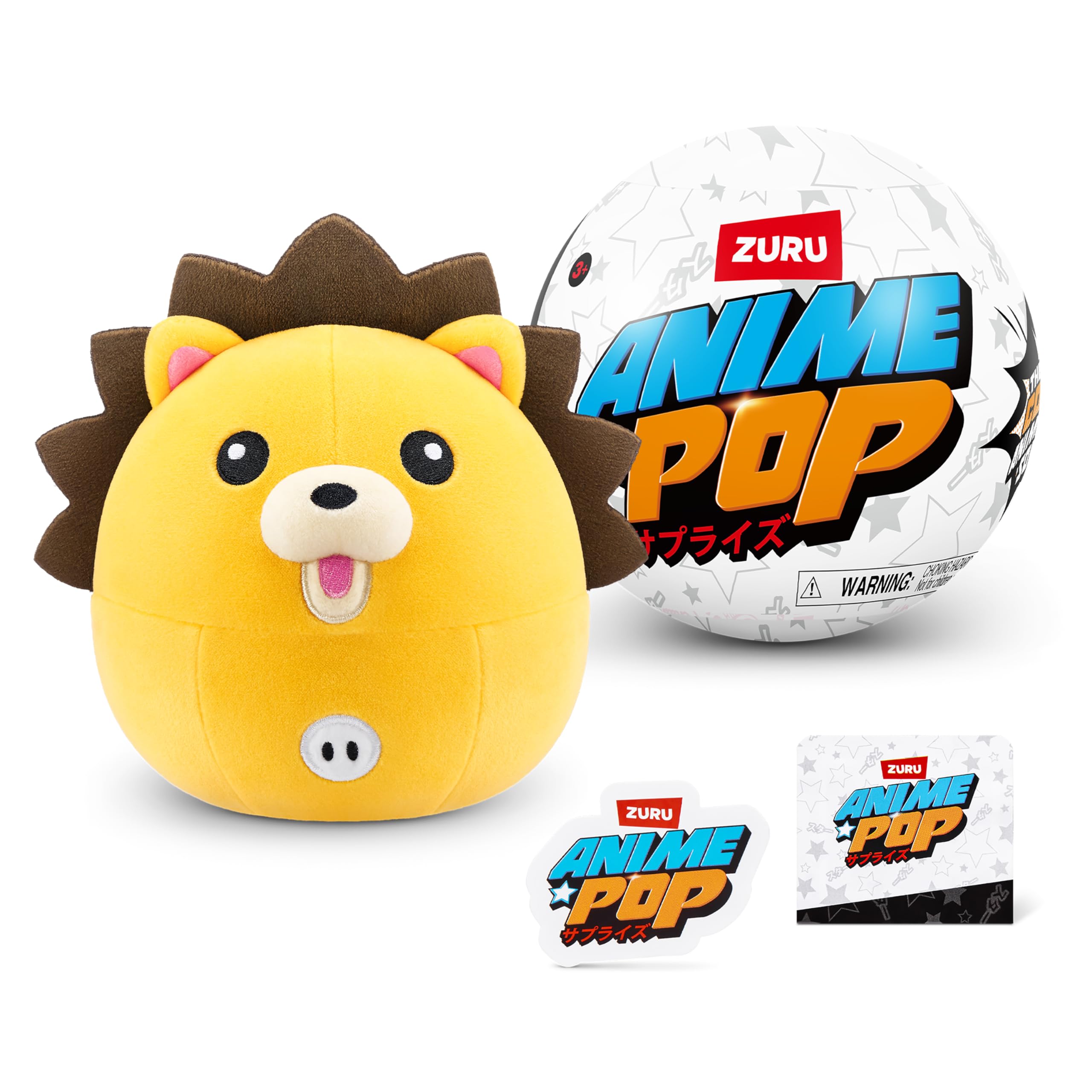 ZURU Anime Pop, Kon (Bleach), Surprise Single Capsule Plush Toy, 11.5 centimetres, Demon Slayer and Bleach, (Kon, Bleach)