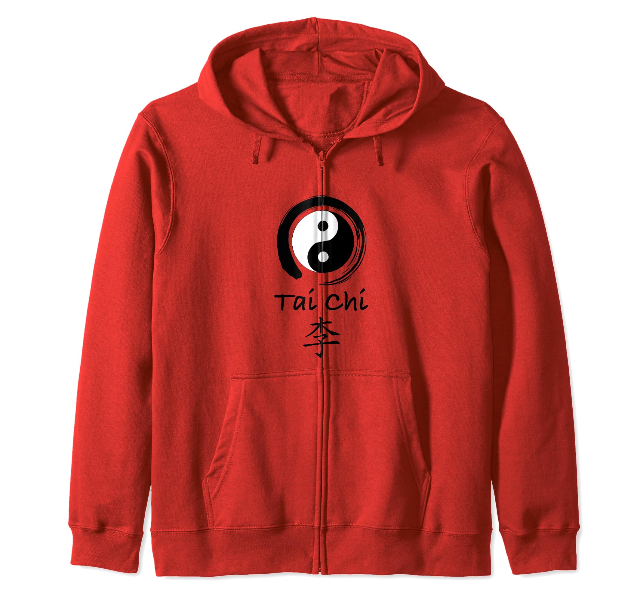 Tai Chi Beginner / Classic Tai Chi Calligraphy Kanji Design Zip Hoodie