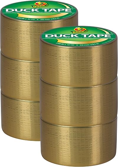 Duck Tape Gold 48mm x 9.1m Pack of 6 Solid Colours