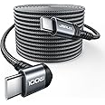 JSAUX 100W USB C to USB C Cable, 10FT Right Angle USBC to USBC Fast Charging Cord Compatible with iPhone 16/16 Pro Max, iPhone 15 Pro Max, ROG Ally, Steam Deck, Switch, Samsung S24 S23, iPad, MacBook