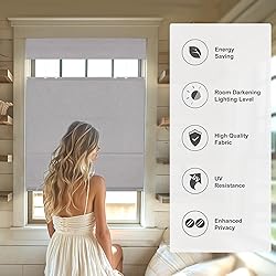 MoDanCeQ Blackout Light Filtering Cordless Top Down