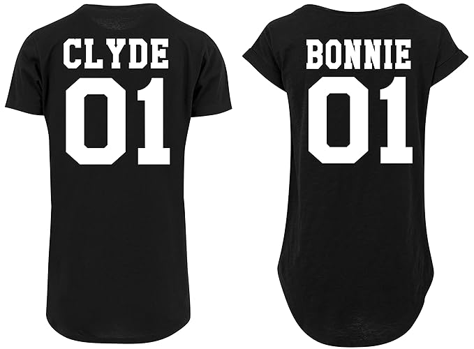 Urban Kingz Partner Herren + Damen Oversize Long T-Shirt Set Gangster Pärchen