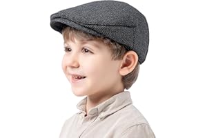 Jastore Kids Tweed Flat Cap Boys Newsboy Cap Toddler Pageboy Caps
