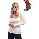 Merino.tech Merino Wool Base Layer Women - 100% Merino Wool Heavyweight, Midweight, Lite Long Sleeve Thermal Shirt and Socks