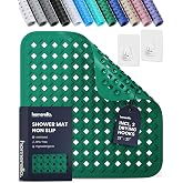 homerella Square Shower Mat Non Slip Anti Mold 21x21 Anti Slip Shower Mat | 100% BPA Free, Mildew Resistant, Machine Washable, Shower Mats for Inside Shower, Shower Floor Mat Mat Non Slip EU Certified