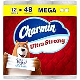 Charmin Toilet Paper Ultra Strong, 12 Mega Rolls = 48 Regular Rolls, 2-ply Bath Tissue