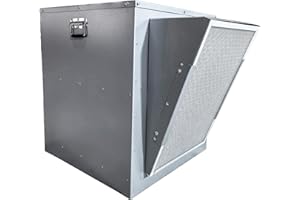 FICBXRA Roof Centrifugal Supply Air Fan Modular Rooftop Filtered Make-Up Air Fan| 14” Blower with Intake Hood and Filters | 3/4 HP Direct Drive Makeup Air Fan 2450 CFM