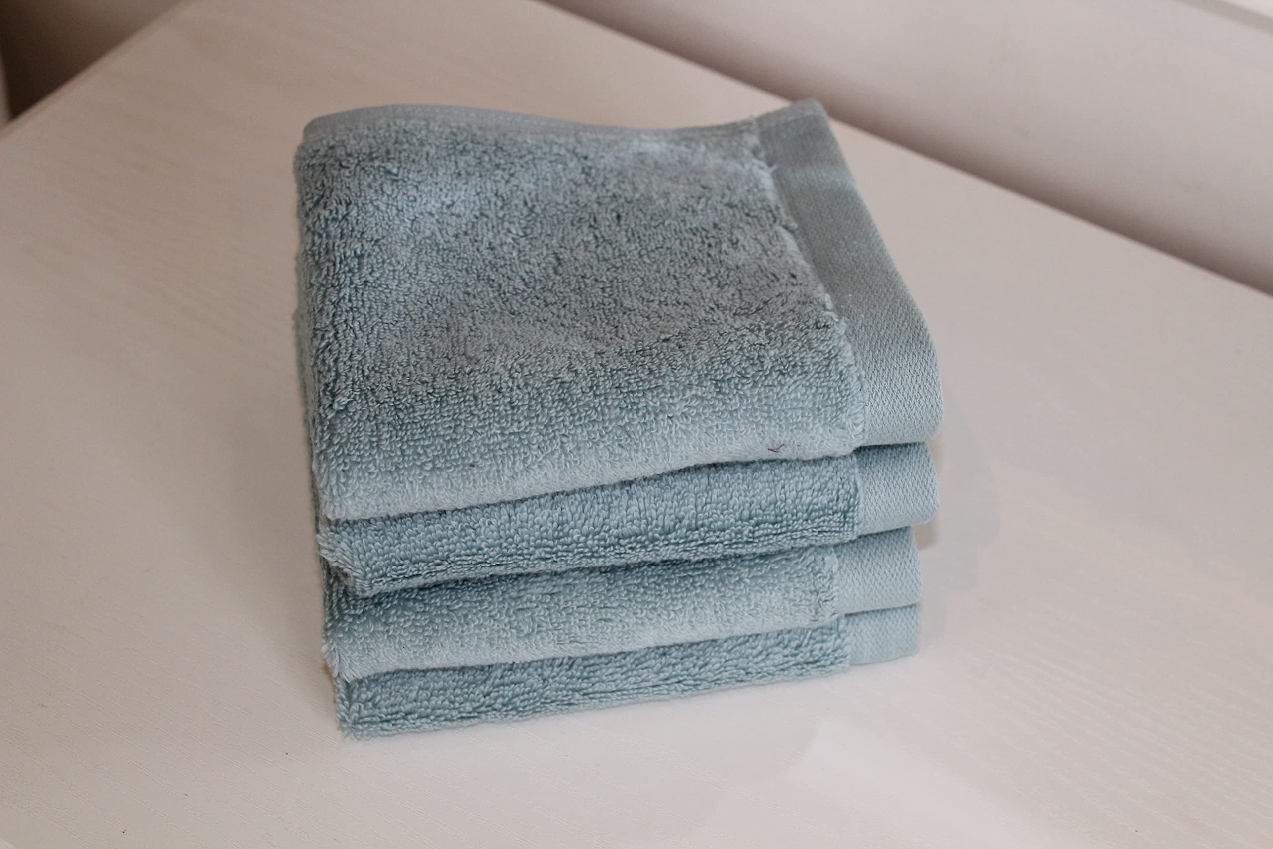 SHL Budget 100% Cotton Face Flannels 30 x 30 cm - 4 Pack (Duck Egg)