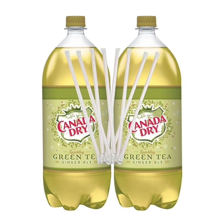 Canada Dry Green Tea Ginger Ale 2 Liter Bottle (Pack of 2