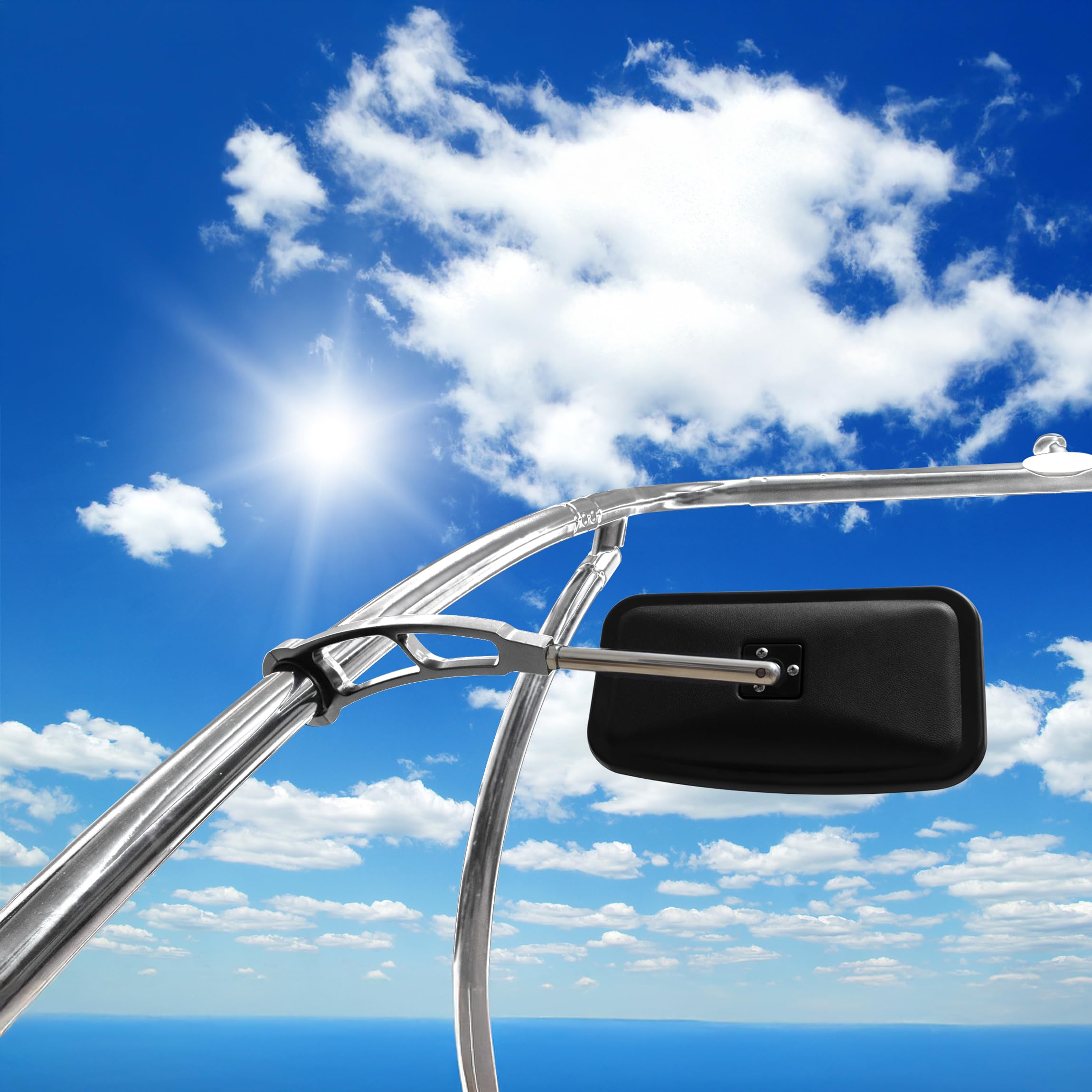 Photo 1 of (Just mirror)
Wakeboard Tower Mirror Chrome 7x13" Convex – Polished Chrome Finish, Vibration?Free 360° Arm, Fits 2.5" Tubes, Universal Rear View for Wake Surf & Ski