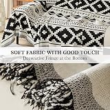 SHANNA Geometric Chenille Sofa Cover 2 3 4 Seater Tassel AB Sided view 6