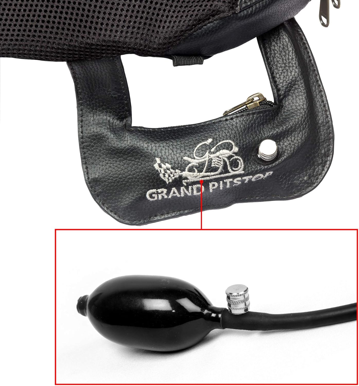 GRAND PITSTOP® Air Comfy Seat for Motorcycle with Automatic Air Pump Pressure Relief Motorbike Seat Cushion Pad - Image 5