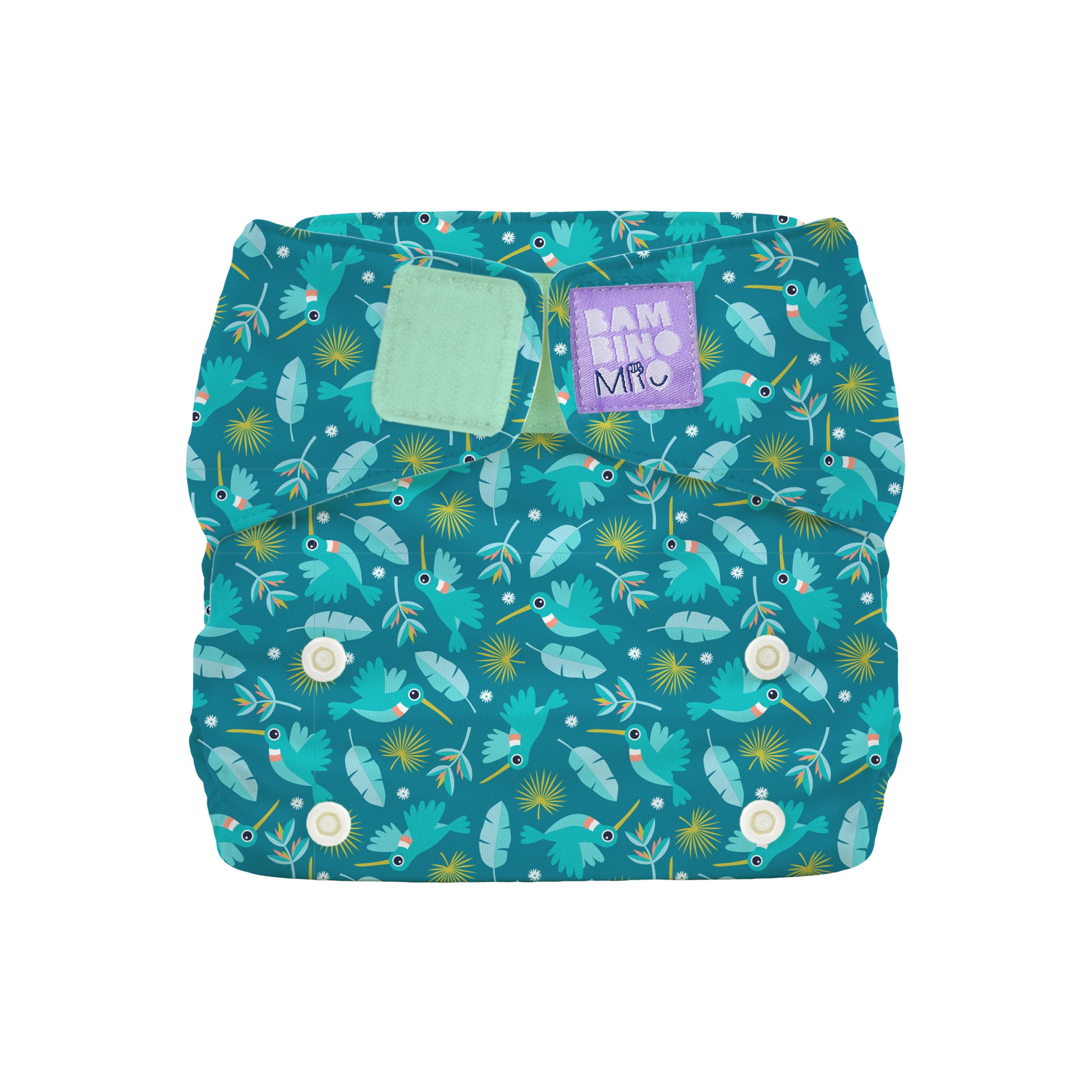 Bambino Mio, Miosolo Classic All-in-One Reusable Nappy, Eco Chemical Free Nappy (Hummingbird, One Size)