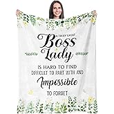 Velivn Boss Lady Blanket 50"x 60", Boss Lady Gifts for Women Female Her, Bosses Appreciation Gifts for Boss Day Birthday Christmas, Cozy Throw Blanket for Office or Home-02