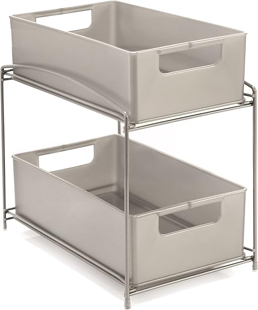 Amazon Com Seville Classics 2 Tier Pull Out Sliding Drawer