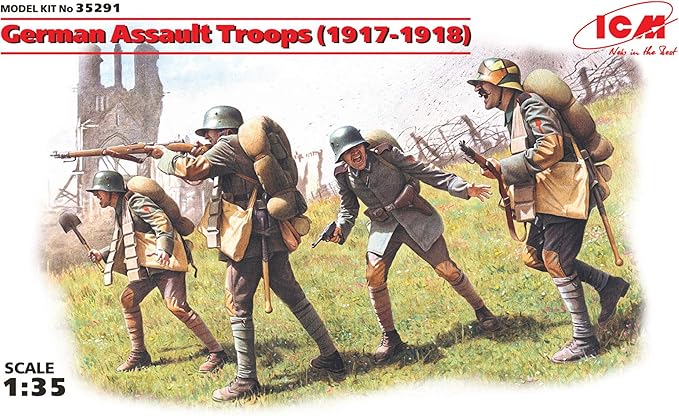 Amazon Icm 1 35 ドイツ軍突撃歩兵 1917 1918年 プラモデル プラモデル 通販