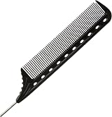 YS Park YS-102 Carbon Black Winding Tail Comb for Medium Hair view 2