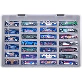 FULLCASE Case for Hot Wheels Storage Case for 27 Toy Cars, Display Box | Portable 27-car Organizer with Four Slot Sizes for Die-cast Collections, Easy Storage, Display and Travel, Box Only